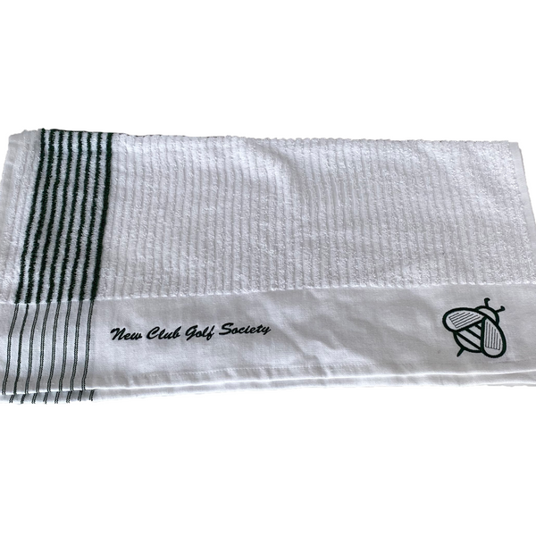 White NCGS Tournament Towel With Green Embroidery